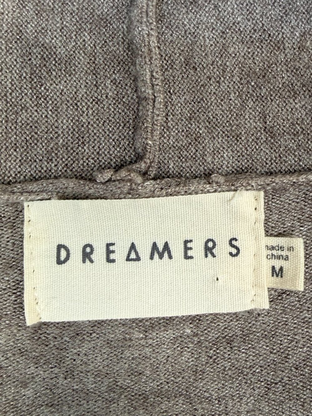 Dreamers by Debut Women's Ruffled Knit Cardigan Medium Taupe Open Front Feminine - Picture 6 of 14